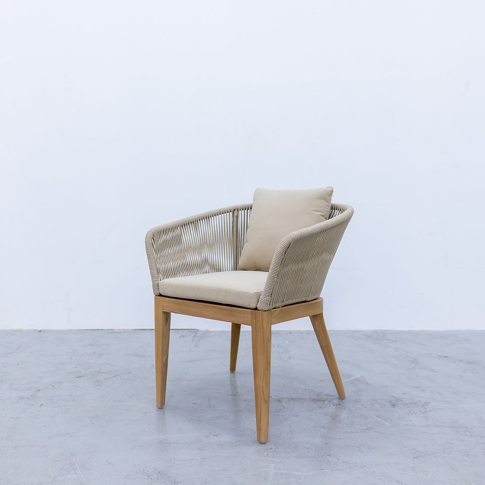 Thumbnail: Outdoor Rope and Teak Dining Chair
