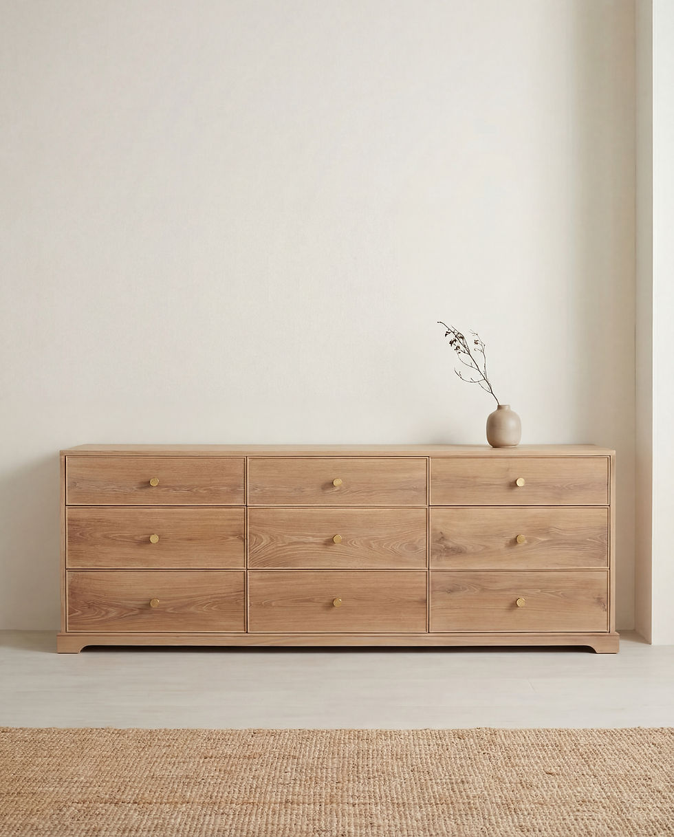 Thumbnail: Modern oak chest of drawers for dressing room storage in Dubai