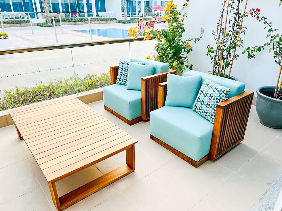 Thumbnail: Slatted Teak Set in Dubai by Adams Furniture