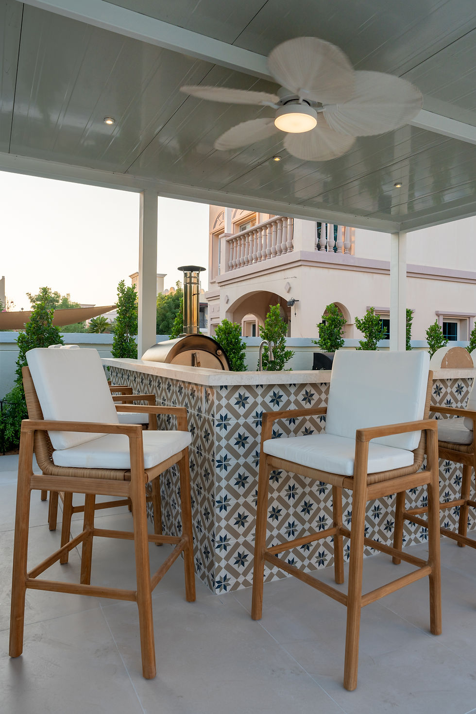 Thumbnail: Messina Teak & Rattan Bar Chair