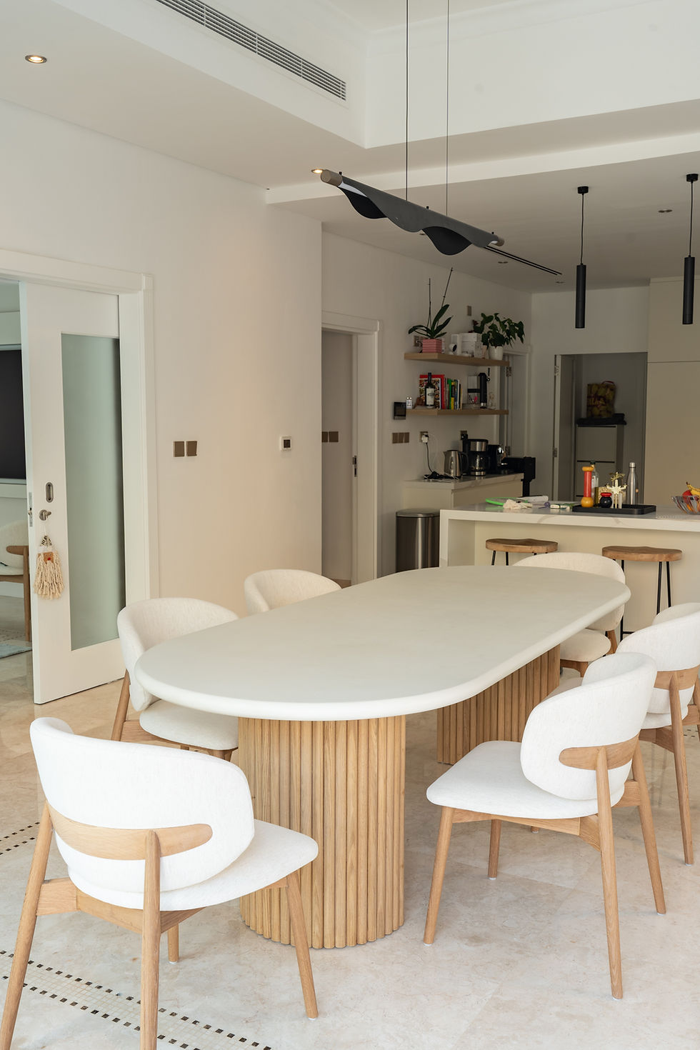 Thumbnail: Micro cement Oval Dining Table