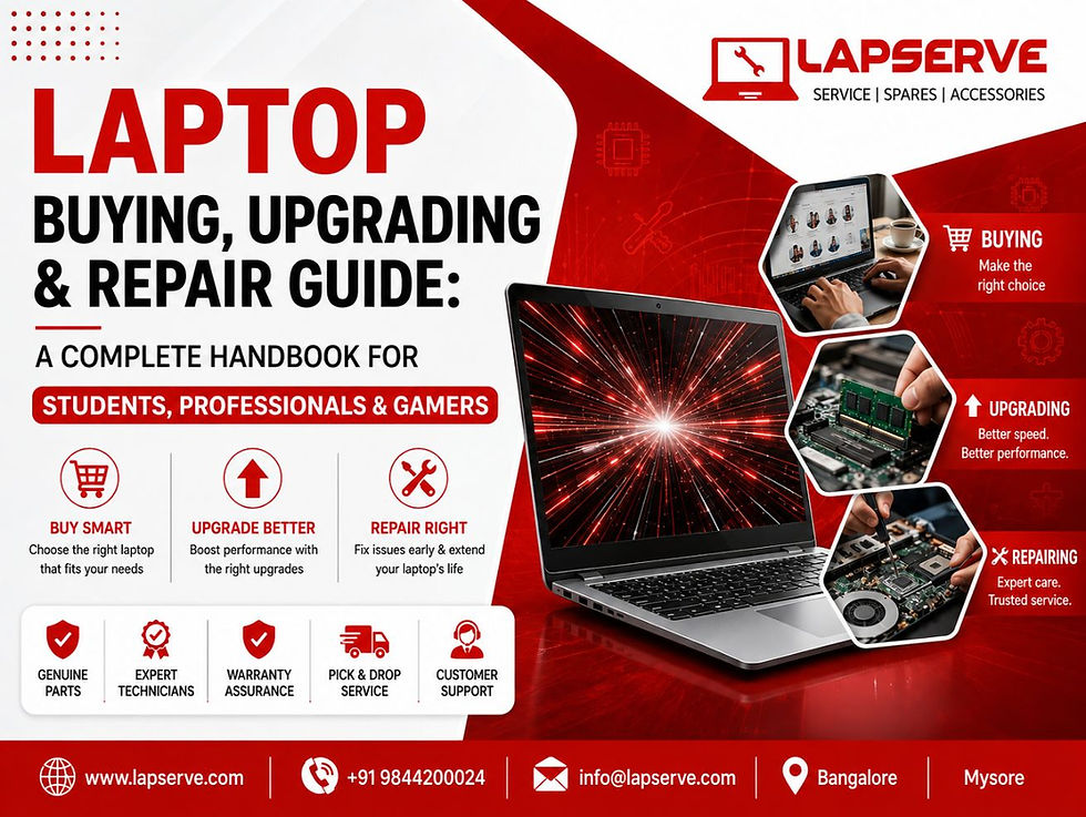 Laptop Buying, Upgrading & Repair Guide: A Complete Handbook for Students, Professionals & Gamers