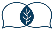 Praxis Logo, 2 Sprechblasen, Blatt