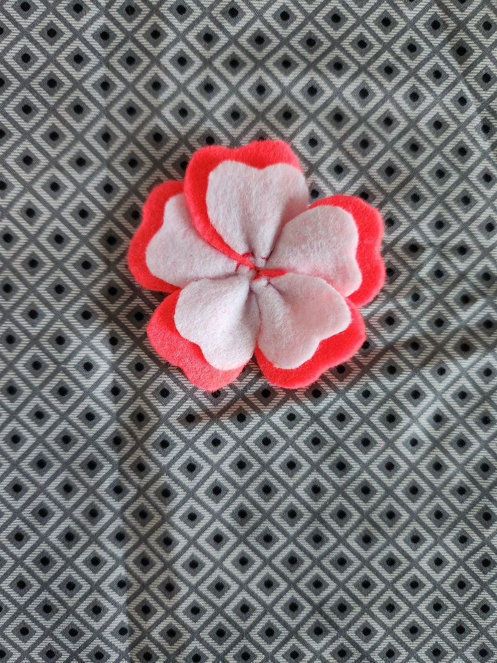 Double Color Felt Blossoms