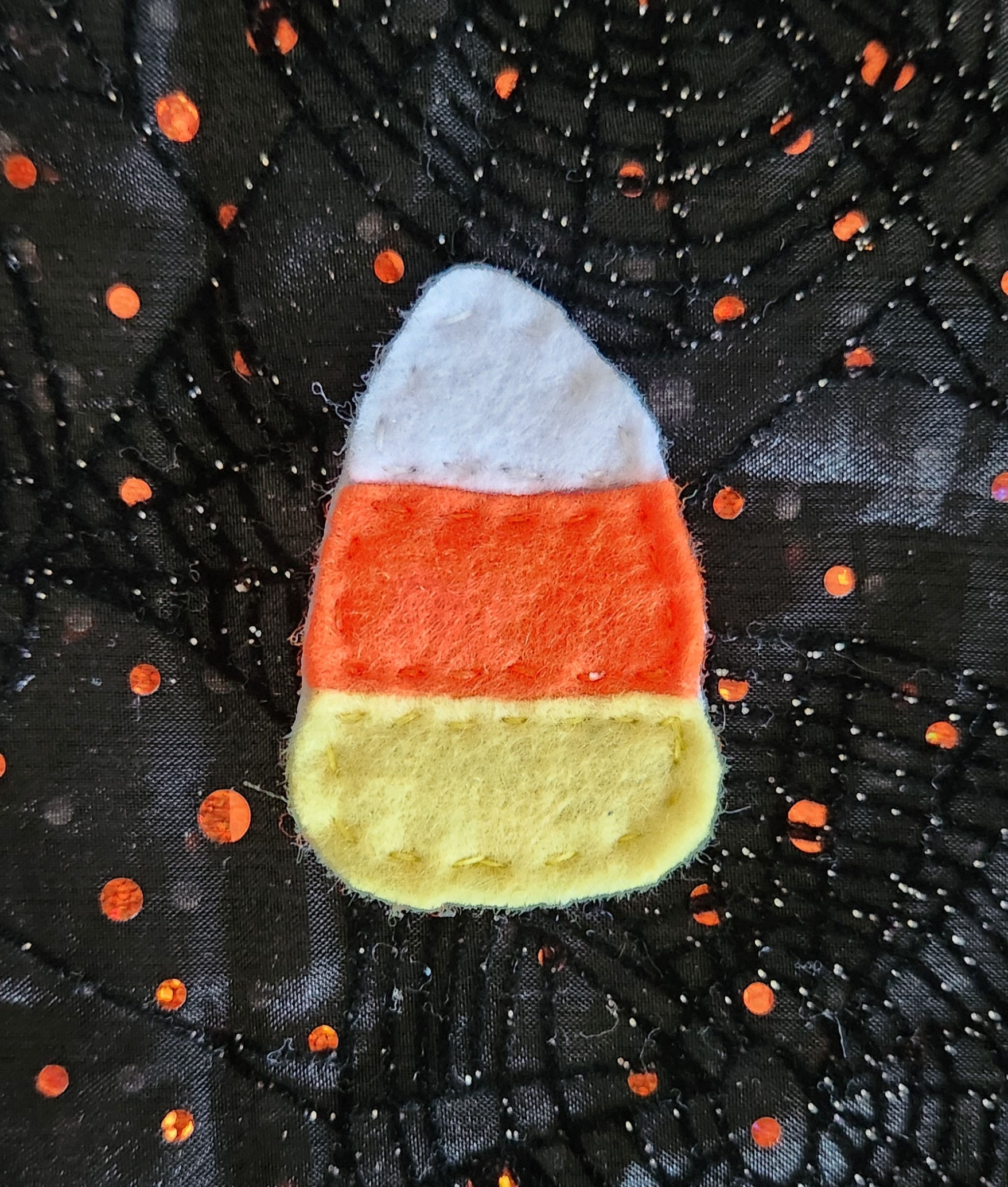 felt candy corn hairclip