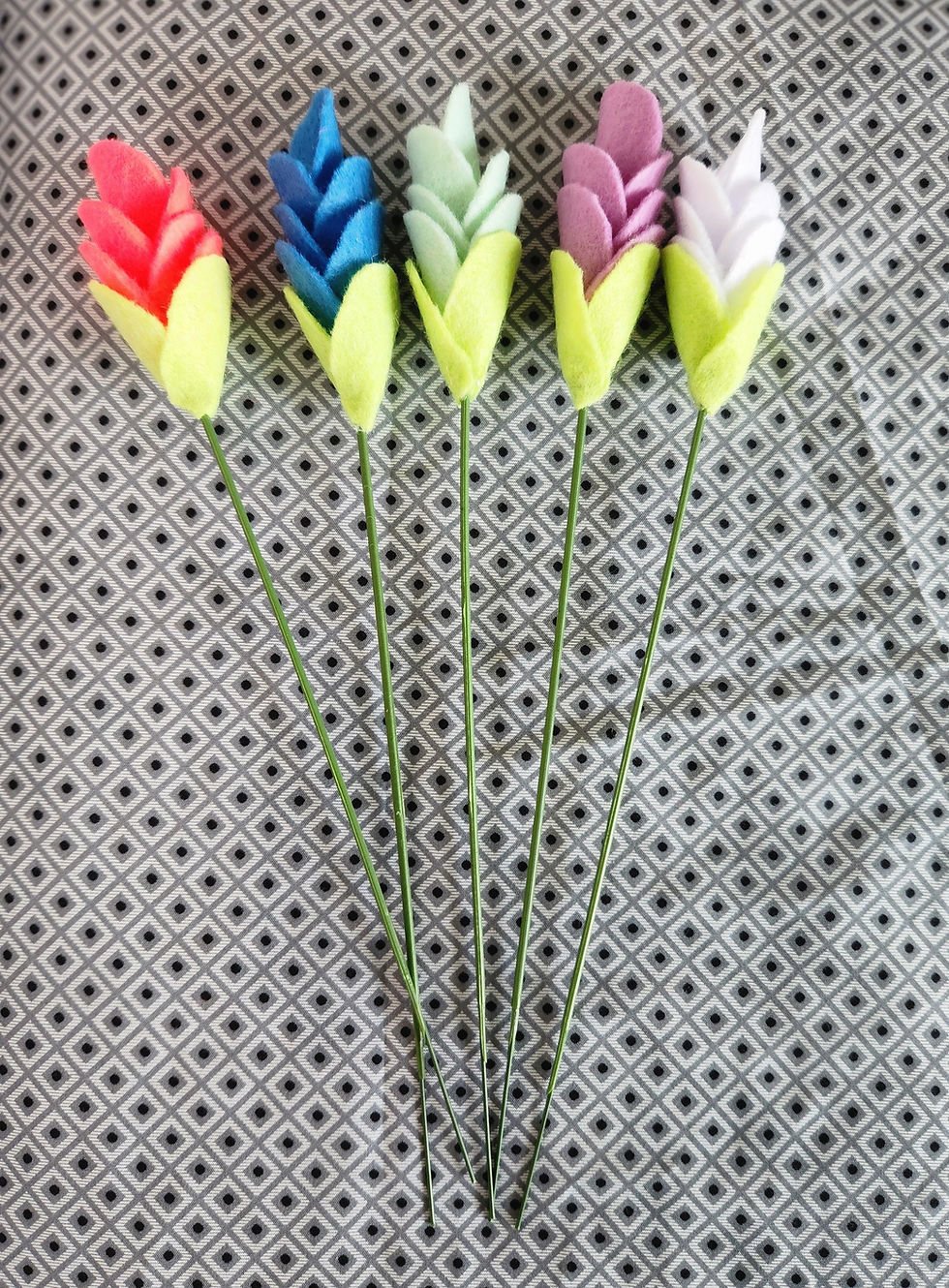 Felt lupin flowers