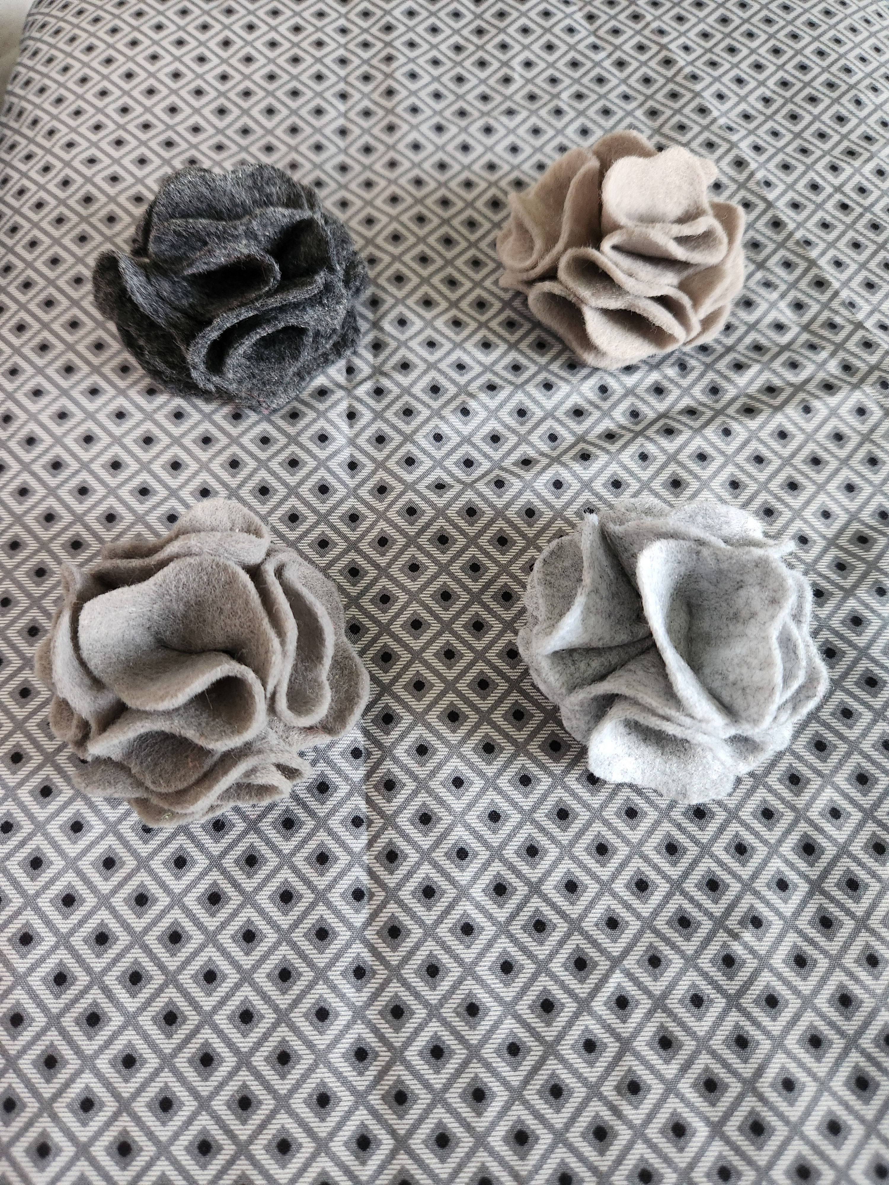 Folded Felt Flowers