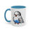 Thumbnail: Ballin Blue & White Budgie Accent Coffee Mug 