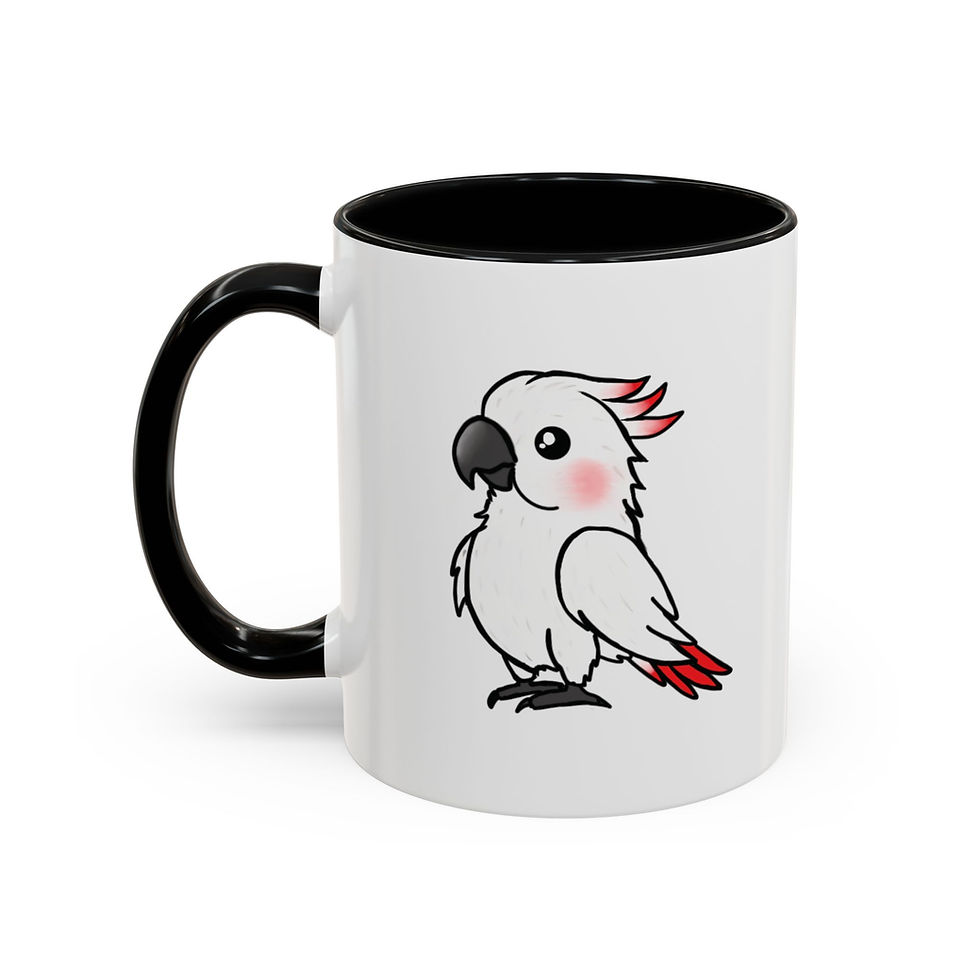Thumbnail: Salmon Cockatoo Accent Coffee Mug 