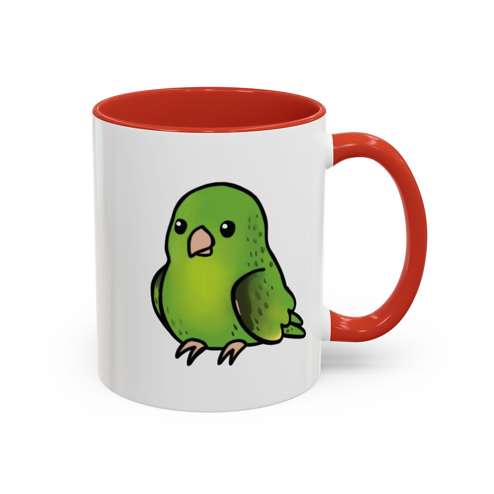 Thumbnail: Lovely Lineolated Parakeet Accent Coffee Mug 