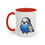 Thumbnail: Brilliant Blue Budgie Accent Coffee Mug 