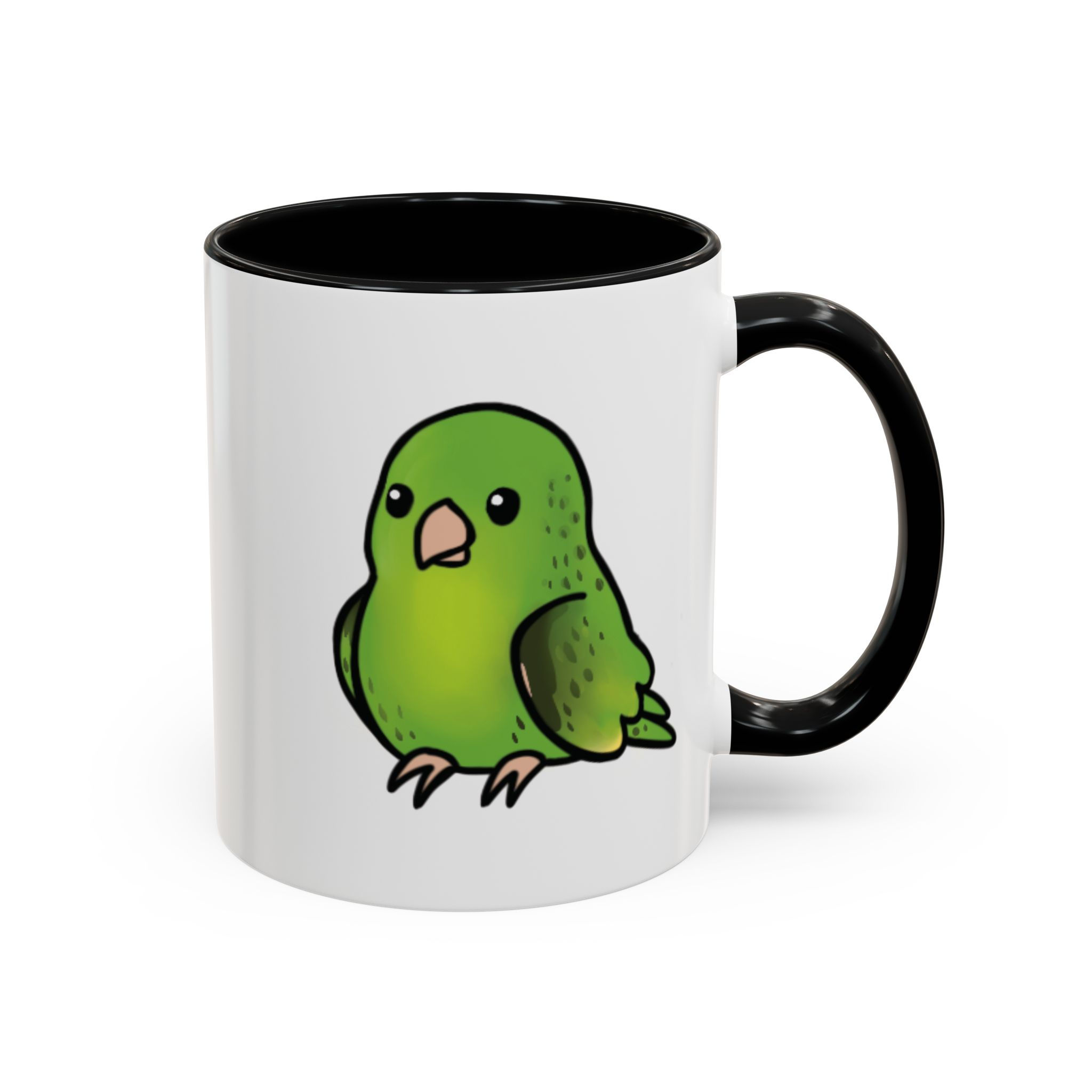 Lovely Lineolated Parakeet Accent Coffee Mug 
