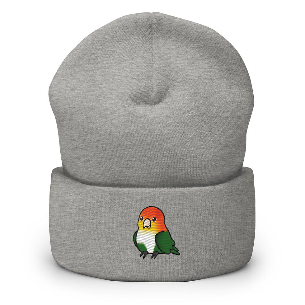 Thumbnail: Green Thighed Caique Cuffed Beanie