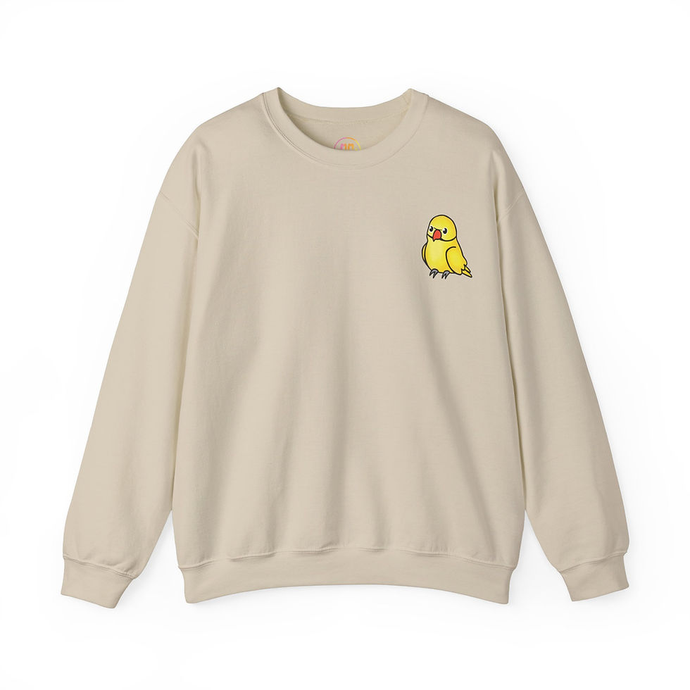Thumbnail: Lovely Lutino Indian Ringneck Crewneck 