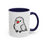 Thumbnail: Female Whimsy White Indian Ringneck Accent Coffee Mug 