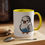 Thumbnail: Ballin Blue & White Budgie Accent Coffee Mug 