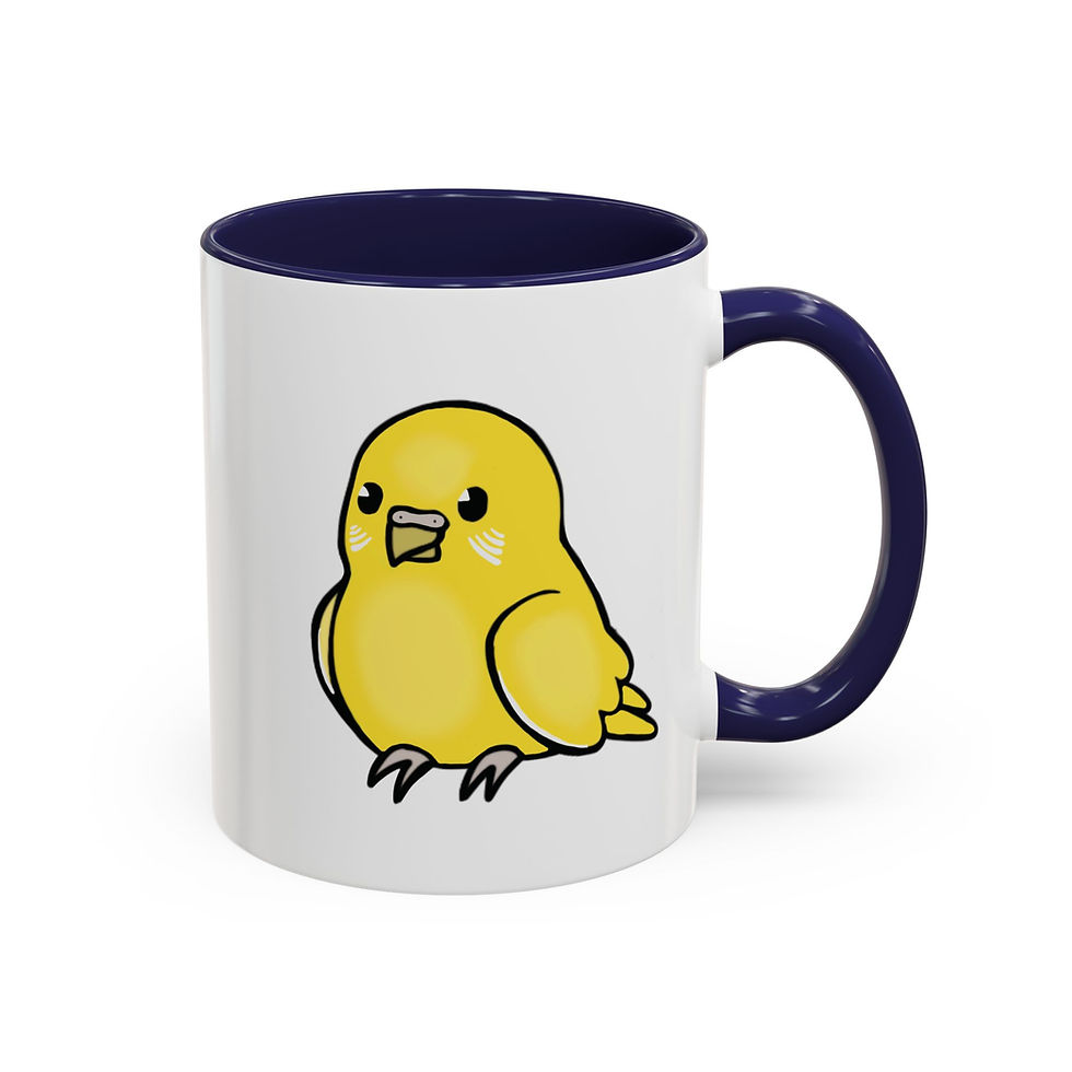 Thumbnail: Yapping Yellow Budgie Accent Coffee Mug 