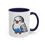 Thumbnail: Ballin Blue & White Budgie Accent Coffee Mug 