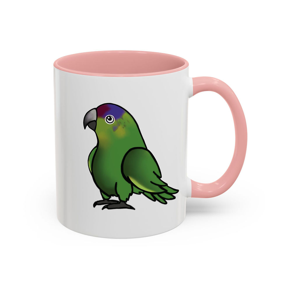 Thumbnail: Lustrous Lilac Crowned Amazon Accent Coffee Mug 