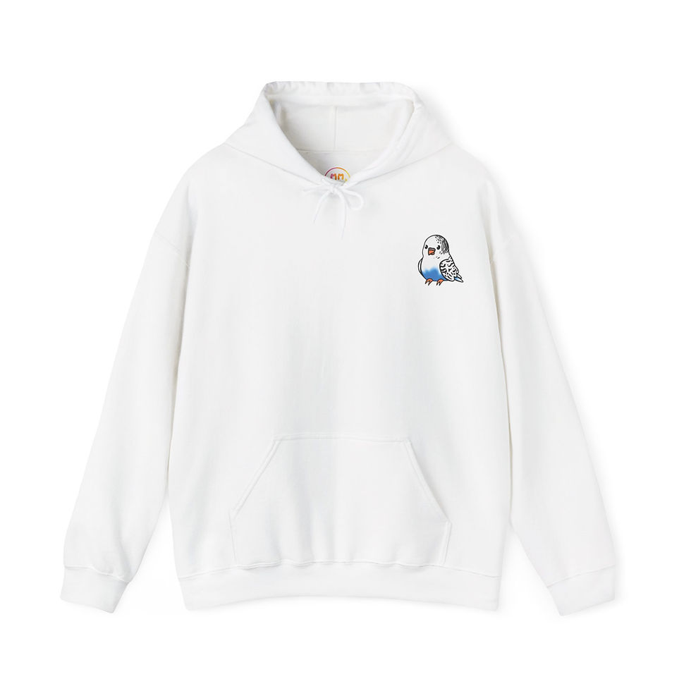 Thumbnail: Ballin Blue & White Budgie Hoodie 