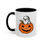 Thumbnail: Aloof Albino Budgie Halloween Accent Coffee Mug 
