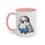 Thumbnail: Ballin Blue & White Budgie Accent Coffee Mug 