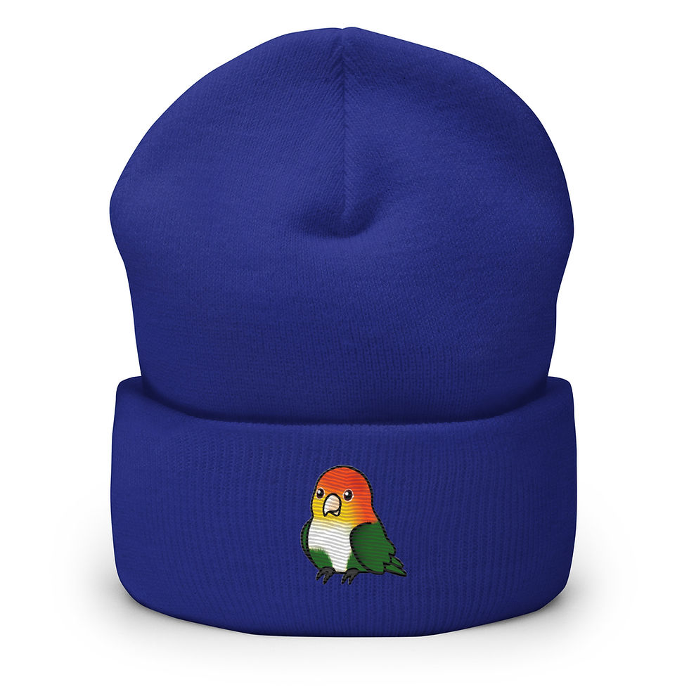 Thumbnail: Green Thighed Caique Cuffed Beanie