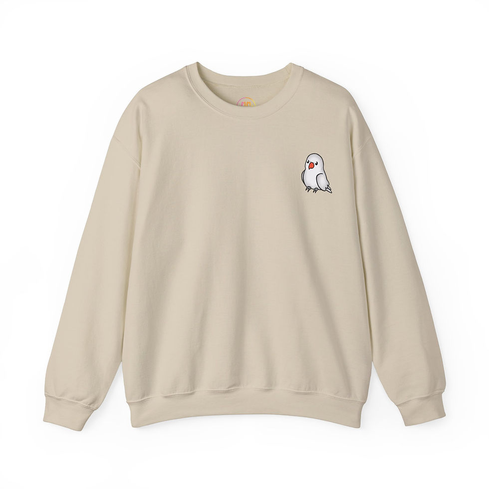 Thumbnail: Female Whimsy White Indian Ringneck Crewneck 