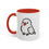 Thumbnail: Female Whimsy White Indian Ringneck Accent Coffee Mug 