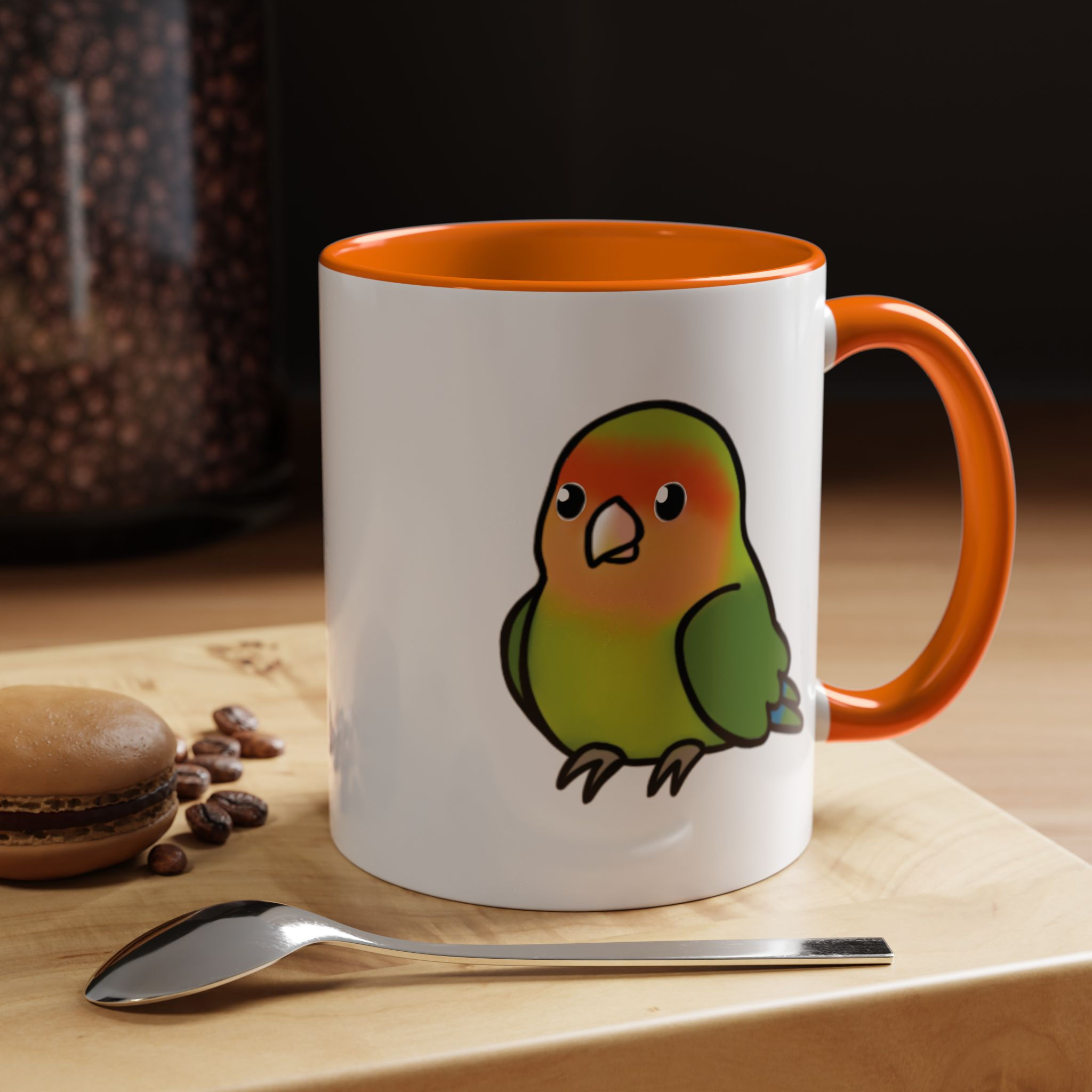 Peachy Green Lovey Accent Coffee Mug 