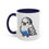 Thumbnail: Ballin Blue & White Budgie Accent Coffee Mug 
