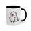 Thumbnail: Female Whimsy White Indian Ringneck Accent Coffee Mug 