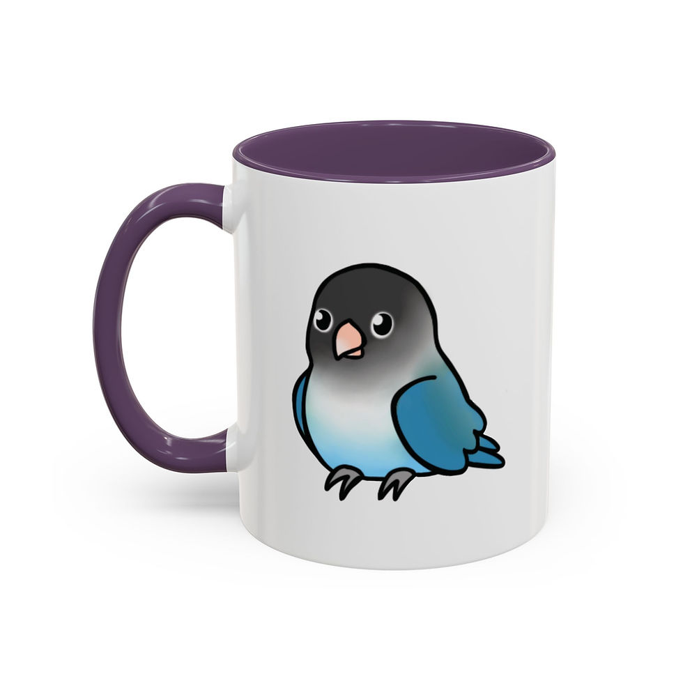 Thumbnail: Blue Masked Lovey Accent Coffee Mug 