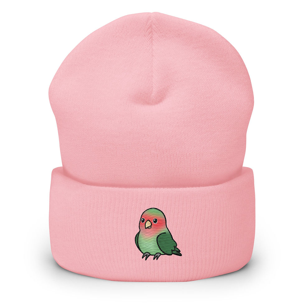 Thumbnail: Rosy Faced Lovey Cuffed Beanie