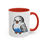 Thumbnail: Ballin Blue & White Budgie Accent Coffee Mug 