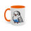 Thumbnail: Ballin Blue & White Budgie Accent Coffee Mug 