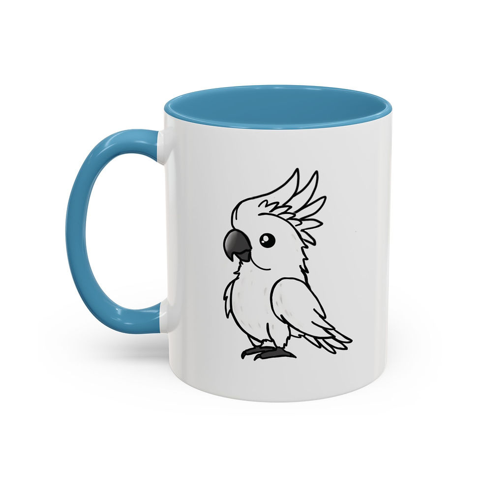Thumbnail: Open Umbrella Cockatoo Accent Coffee Mug 