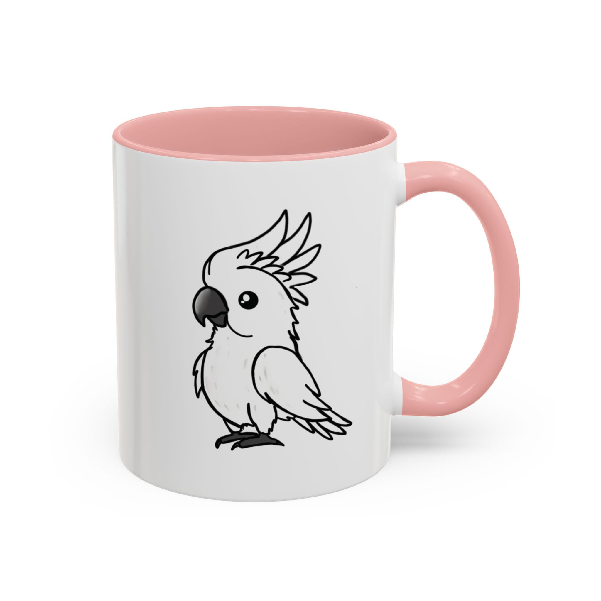 Open Umbrella Cockatoo Accent Coffee Mug 