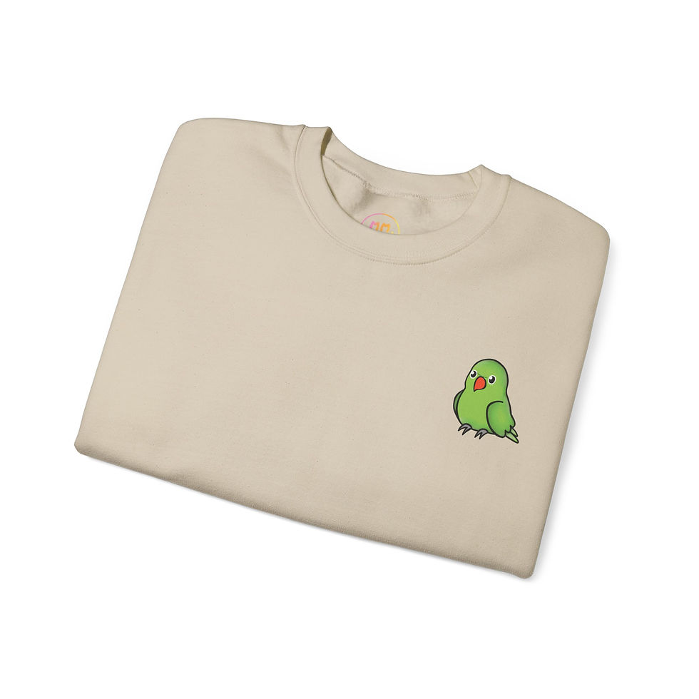Thumbnail: Female Gorgeous Green Indian Ringneck Crewneck 