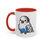 Thumbnail: Ballin Blue & White Budgie Accent Coffee Mug 