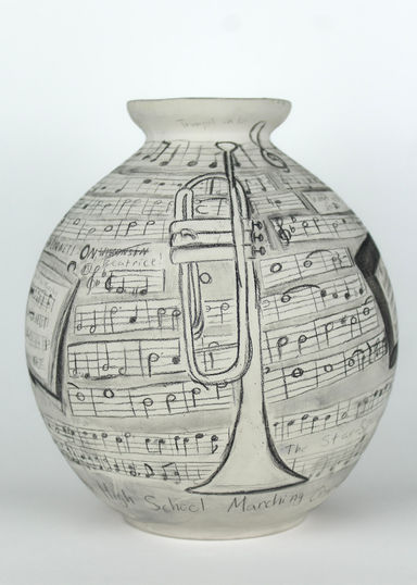 underglaze pencil on ceramic