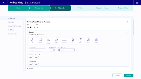 Patient onboarding phases