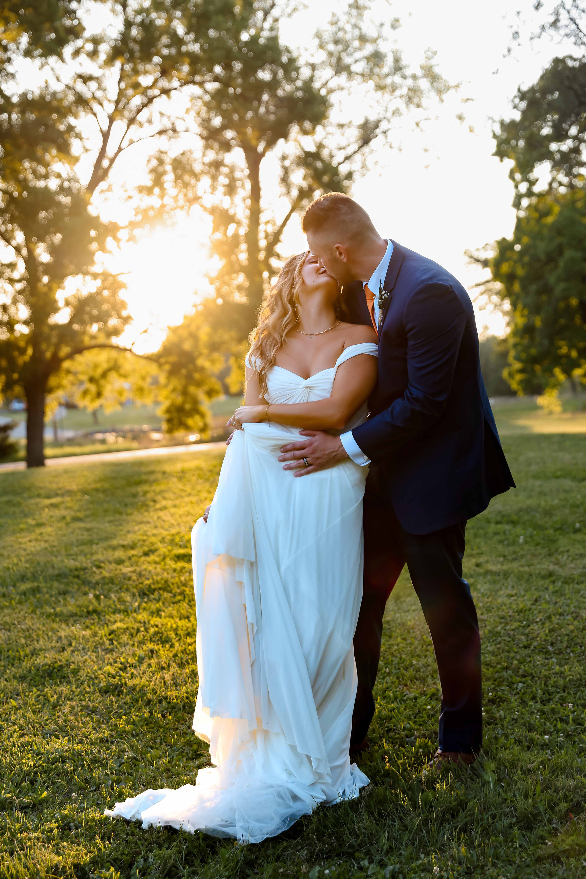 Sunset wedding photos