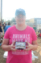 Madisyn with Herdsman Award, Three County Fair
