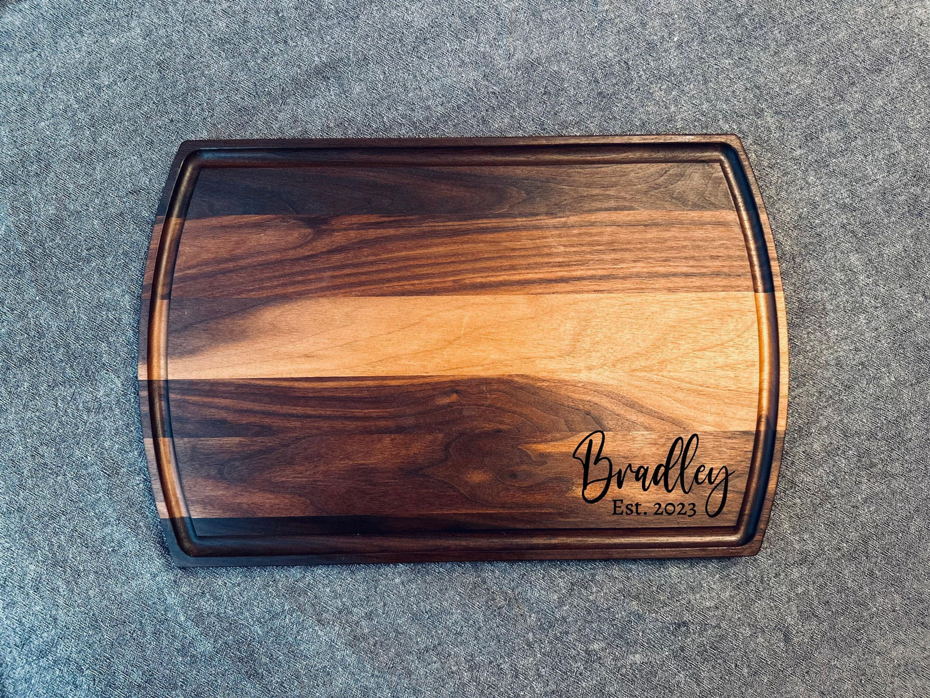 Arched Walnut Cutting Board - Choose your font & text!