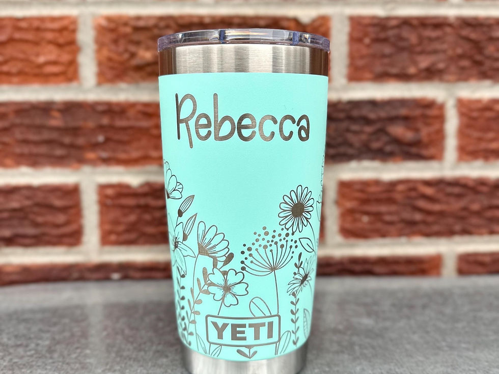 Thumbnail: Wildflowers - Personalized Engraved YETI Tumbler - Coffee Mug