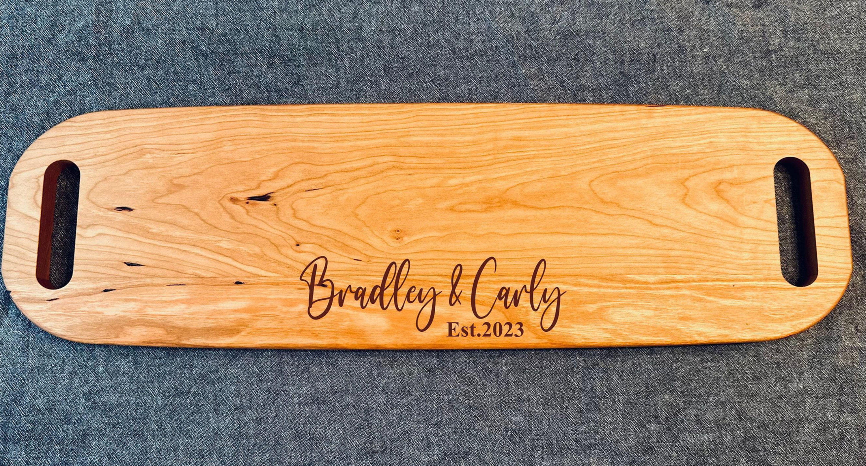 Cherry Serving Charcuterie/Cutting Board- Choose your font & text!