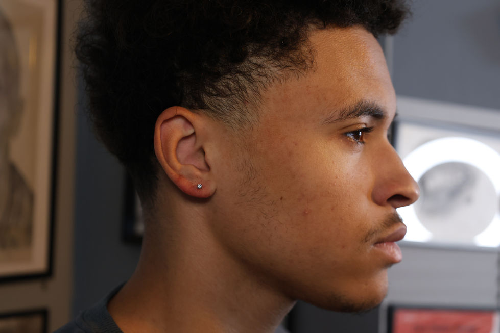 lobe ear piercing
