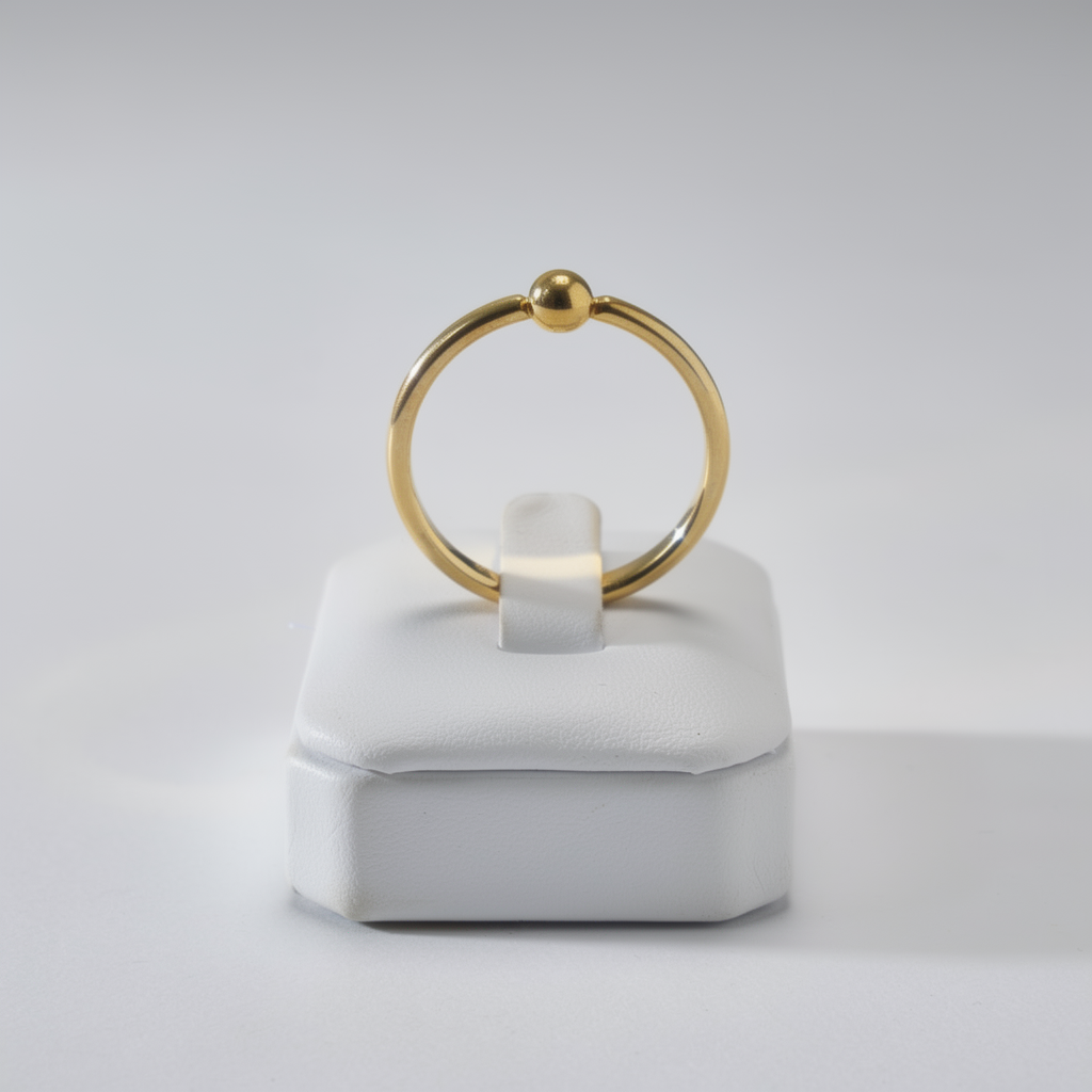 Ball Closure Ring - Sterilised Gold Titanium