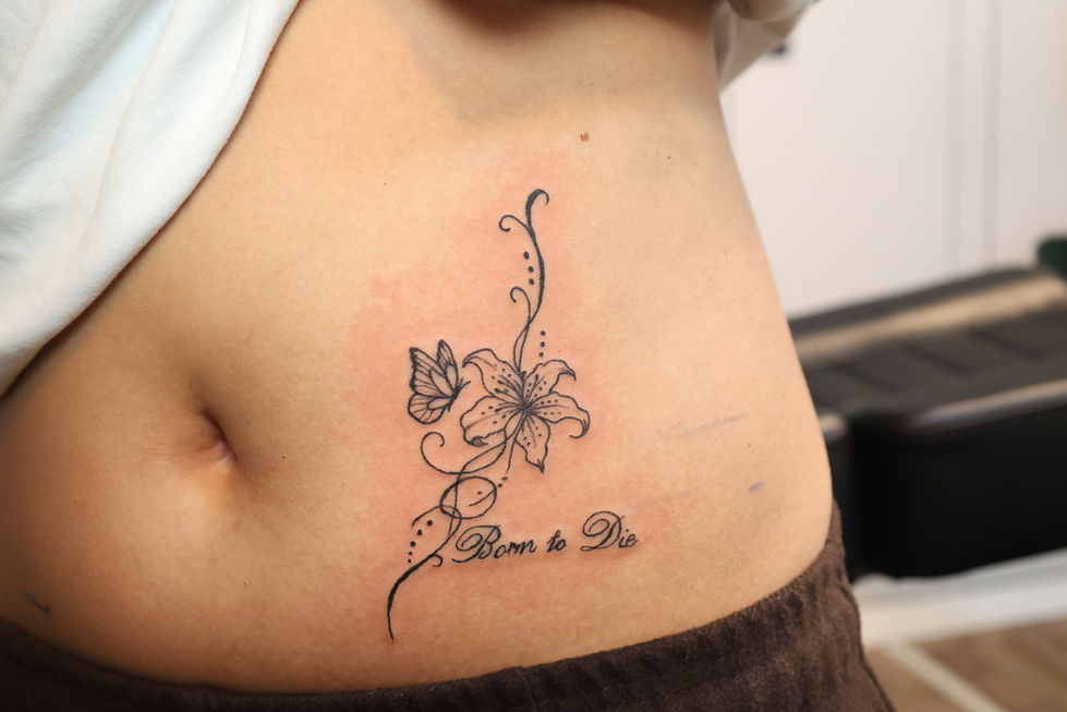 fine flower tattoo
